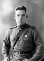   Żołnierz Armii Czerwonej z medalem Za odwagę.1944 rok, Red Army soldier with a medal for bravery, 1944