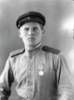   Czerwonoarmista z medalem Za odwagę.1944 rok, Red Army soldier with a medal for bravery, 1944