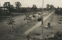 <p>Ulica Hitlerstrasse w Łapach ; Hitlerstrasse Street in Łapy</p>
