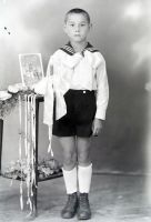  Chłopiec - marynarz - pamiątka I Komunii ; The boy's wearing a seaman outfit Holy Communion<br />Dofinansowano ze srodków Ministerstwa Kultury i Dziedzictwa Narodowego i Starostwa Powiatowego w Bialymstoku.<br />