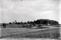  Panorama zaścianka Korkożyszki. Kresy. Ok. 1930 rok, The panorama of Korkozyszki village. Borderland. Circa 1930.