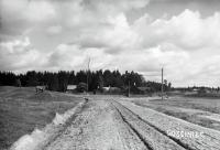 Zaścianek Bawirsze niedaleko Korkożyszek. Ok. 1930 rok, The Bawirsze village near Korkozyszki. Circa 1930.