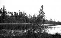 Jezioro w okolicach Podbrodzia. Ok. 1930 rok *Lake in  vicinity from Podbrodzie. Ca. 1930