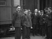 Kolejarze z Łap. Ok. 1935 rok *Railwaymen from Łapy. Ca. 1935