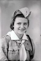   Druhna z ZHP. Ok. 1946 rok, girl scout from ZHP (Polish Scouting and Guiding Association) ca 1946