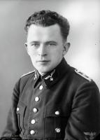   Kolejarz niemiecki w Łapach. Ok. 1943 rok, German railroad man in Łapy ca 1943