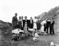  Na wycieczce w Tatrach- odpoczynek.Ok. 1935 rok.  *On a trip in  mountains-odpoczynek.Ok. 1935 .