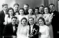 Pamiątka ślubna kronikarza ZNTK w Łapach. Ok. 1943 rok
Stanisław Mierzejewski – chronicler in ZNTK in Lapy  wedding memento. Circa 1943.