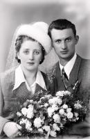   Pamiątka ślubu. Ok. 1950 rok, wedding memento, 1950