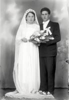   Pamiątka ślubu. Ok. 1945 rok , wedding memento ca 1945
