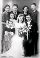   Pamiątka ślubu.  Ok. 1945 rok, wedding memento ca 1945