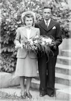   Pamiątka ślubu cywilnego. Ok. 1950 rok, civil marriage memento ca 1950
