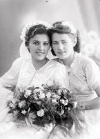 Nowożeńcy z druhną. Ok. 1943 rok *newlyweds witch bridesmaid. Ca. 1943
