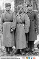 Trzech  żołnierzy Armii Czerwonej w szynelach** Three Red Army soldiers in greatcoats  -8039<br />Dofinansowano ze środków Ministra Kultury i Dziedzictwa Narodowego, Starostwa Powiatowego w Białymstoku, Urzędu Miejskiego w Łapach, Gminy Sokoły<br />